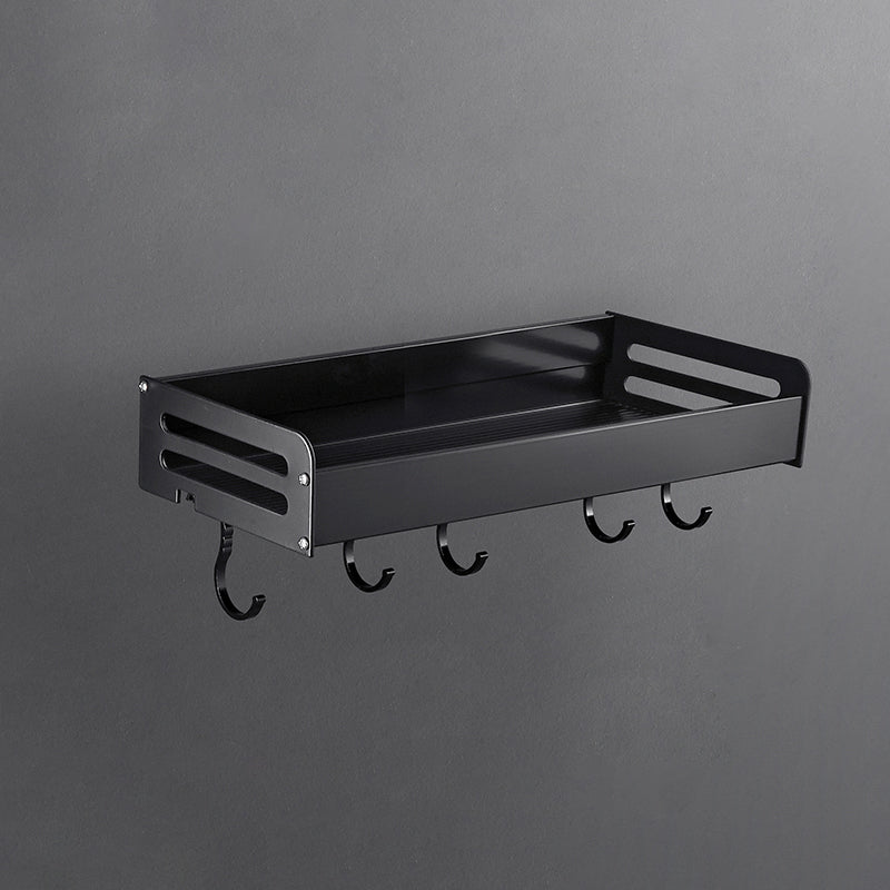 Matte Black Modern Bathroom Accessory Set, Set of 2, Bath Shelf