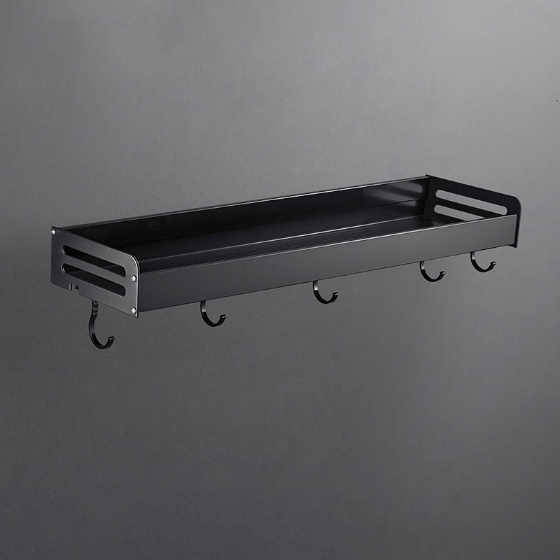 Matte Black Modern Bathroom Accessory Set, Set of 2, Bath Shelf