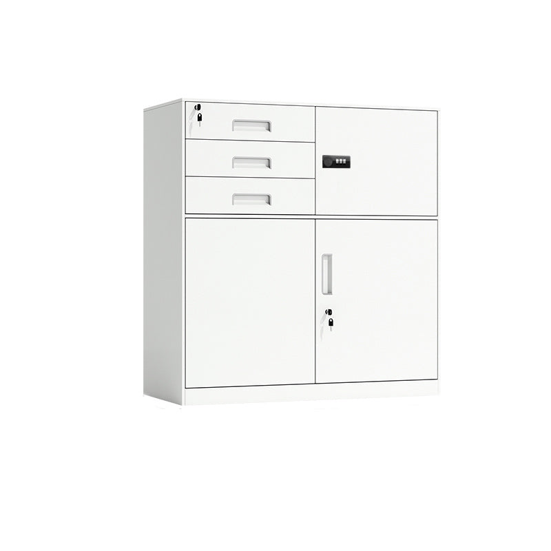 Contemporary File Cabinet Metal Frame Key Lock Lateral File Cabinet for Office