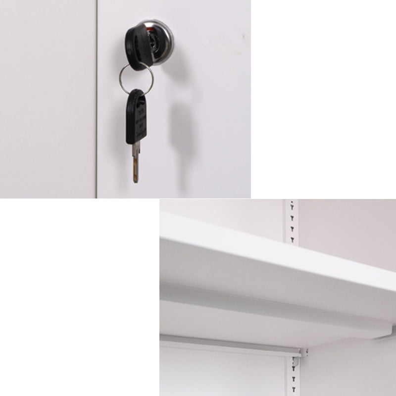 Contemporary File Cabinet Metal Frame Key Lock Lateral File Cabinet for Office