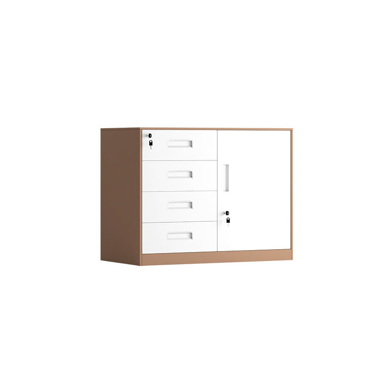 Contemporary File Cabinet Metal Frame Key Lock Lateral File Cabinet for Office