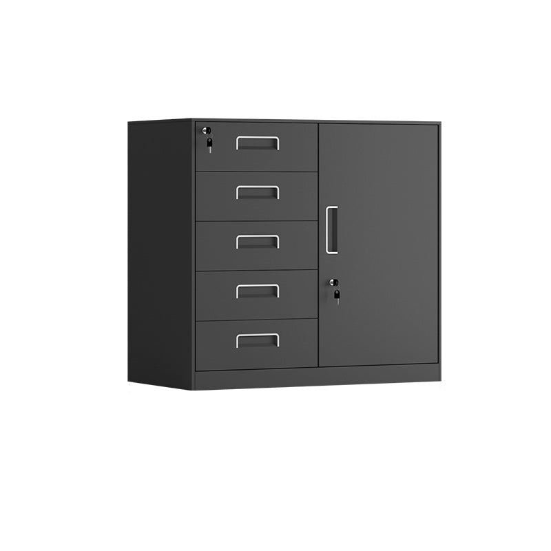 Contemporary File Cabinet Metal Frame Key Lock Lateral File Cabinet for Office