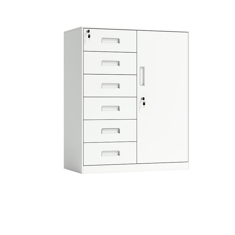 Contemporary File Cabinet Metal Frame Key Lock Lateral File Cabinet for Office