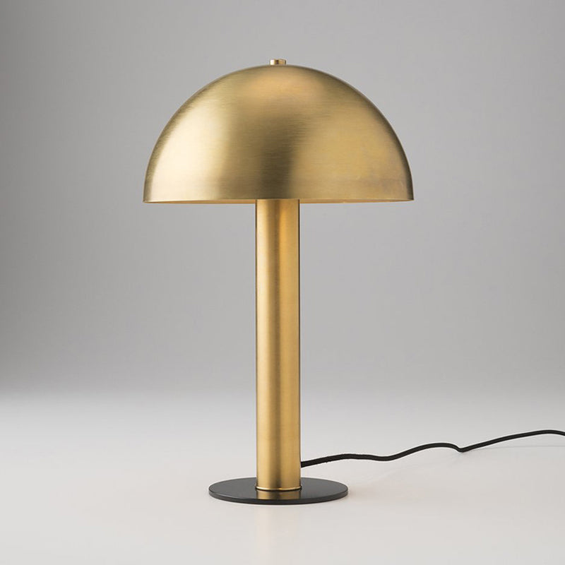 Gold Finish Mushroom Night Table Light Postmodern Iron Desk Lampe mit Stecker Kabel