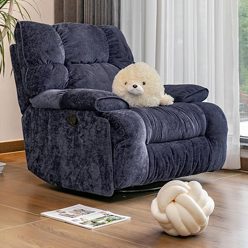 Contemporary Standard Recliner with Tufted Back in Microsuede/Chenille