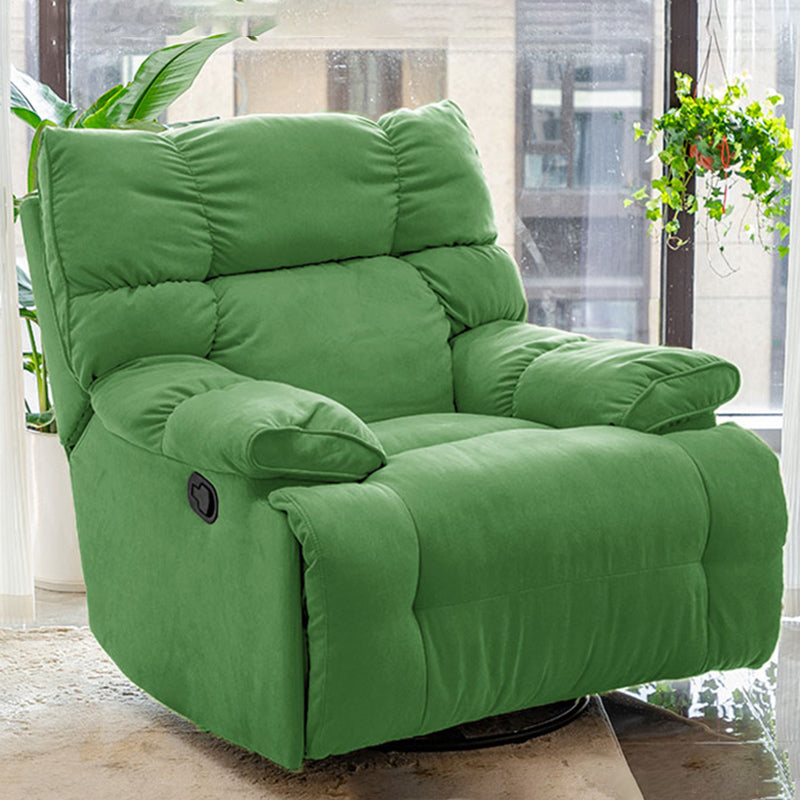 Contemporary Standard Recliner with Tufted Back in Microsuede/Chenille