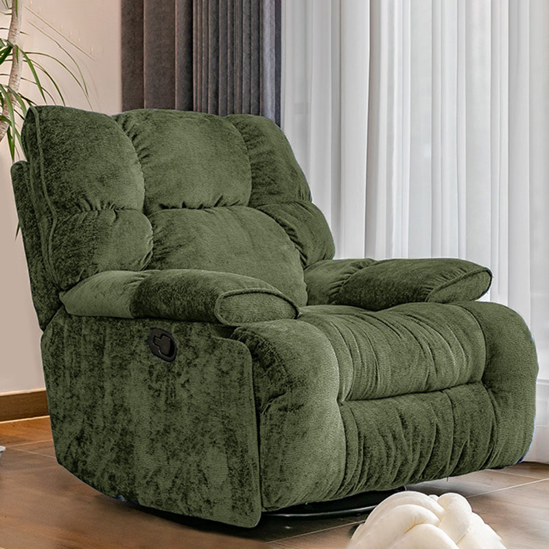 Contemporary Standard Recliner with Tufted Back in Microsuede/Chenille