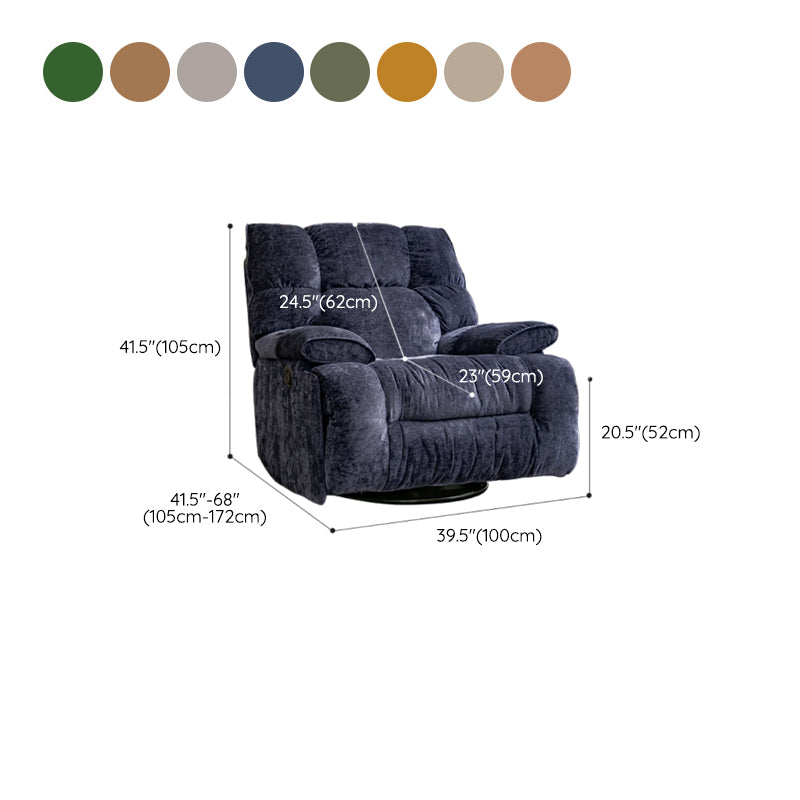 Contemporary Standard Recliner with Tufted Back in Microsuede/Chenille