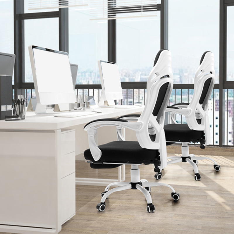 Padded Arms Office Chair Tilt Mechanism No Distressing Ergonomic Desk Chair with Wheels