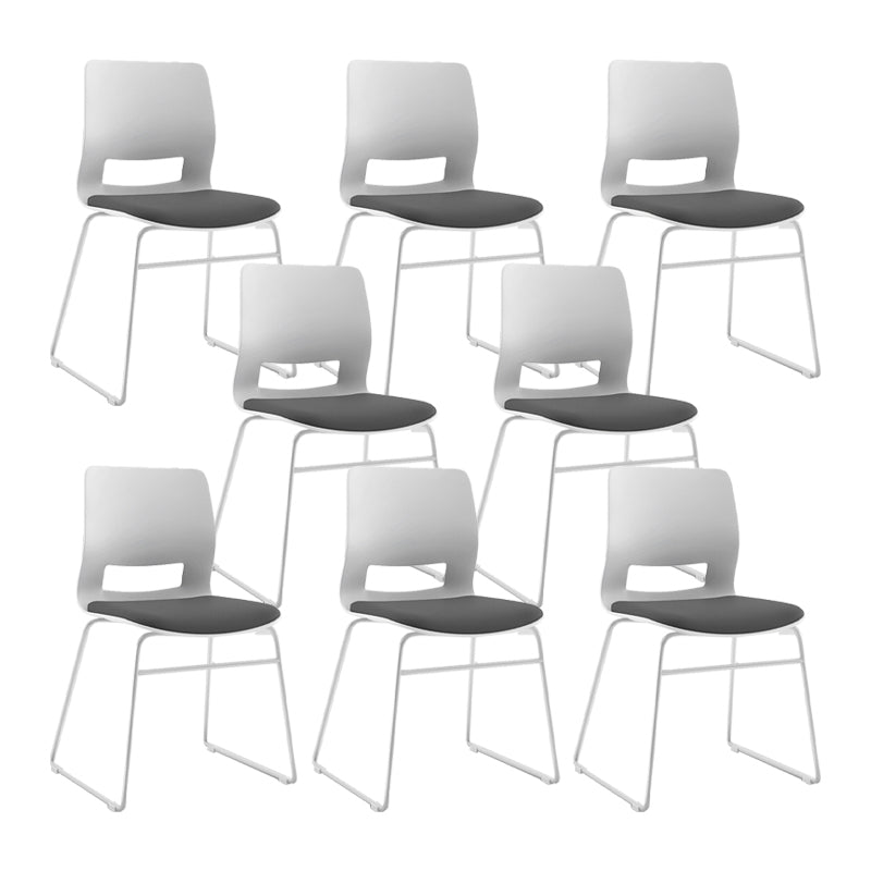 Contemporary Mid Back Office Chair White Frame Conference Chair