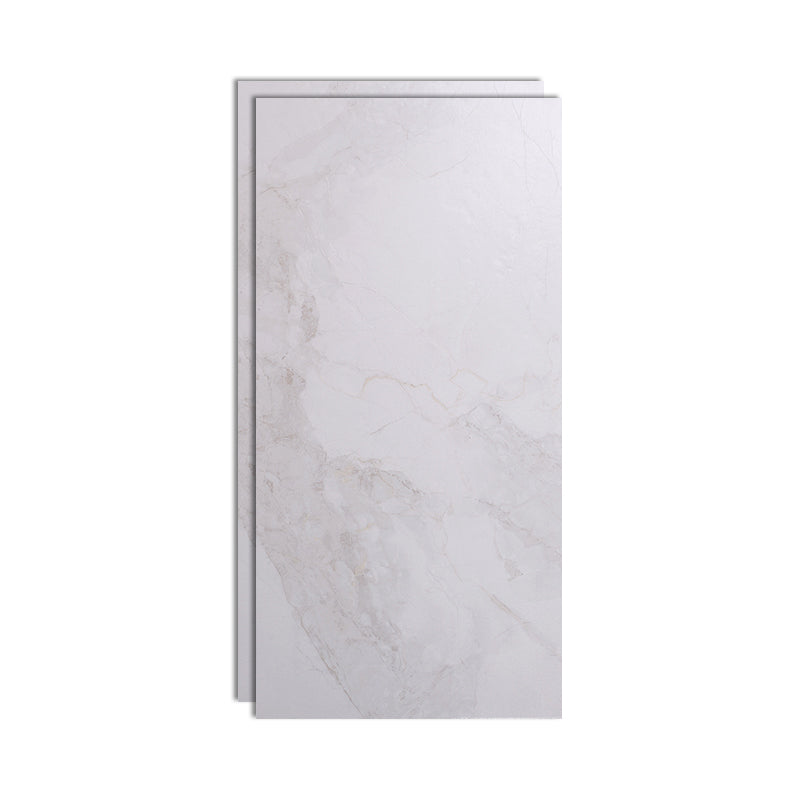 Rectangle White Singular Tile Marble Floor and Wall for Bathroom