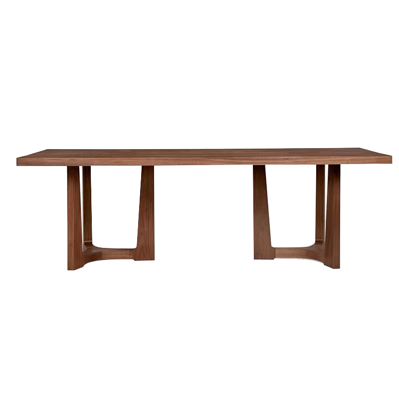 Rectangular Shaped Modern Office Table Wooden Writing Desk in Brown