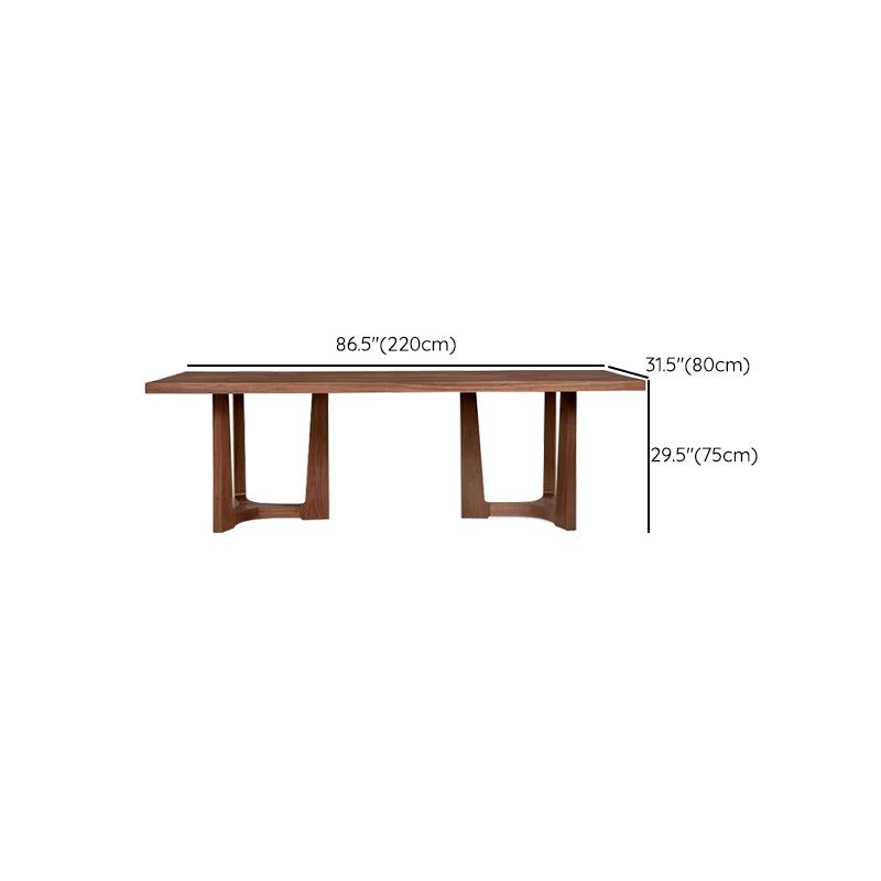 Rectangular Shaped Modern Office Table Wooden Writing Desk in Brown