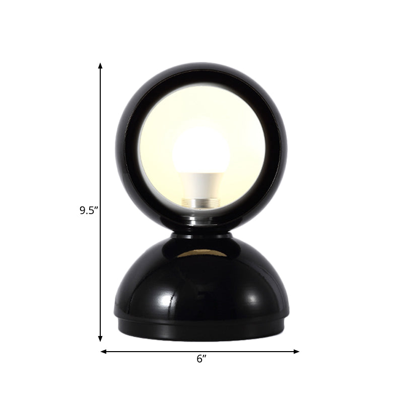 Schwarz Finish Semicircle Tischbeleuchtung minimalistische 1 Kopfmetall -Schreibtischlampe für Bett