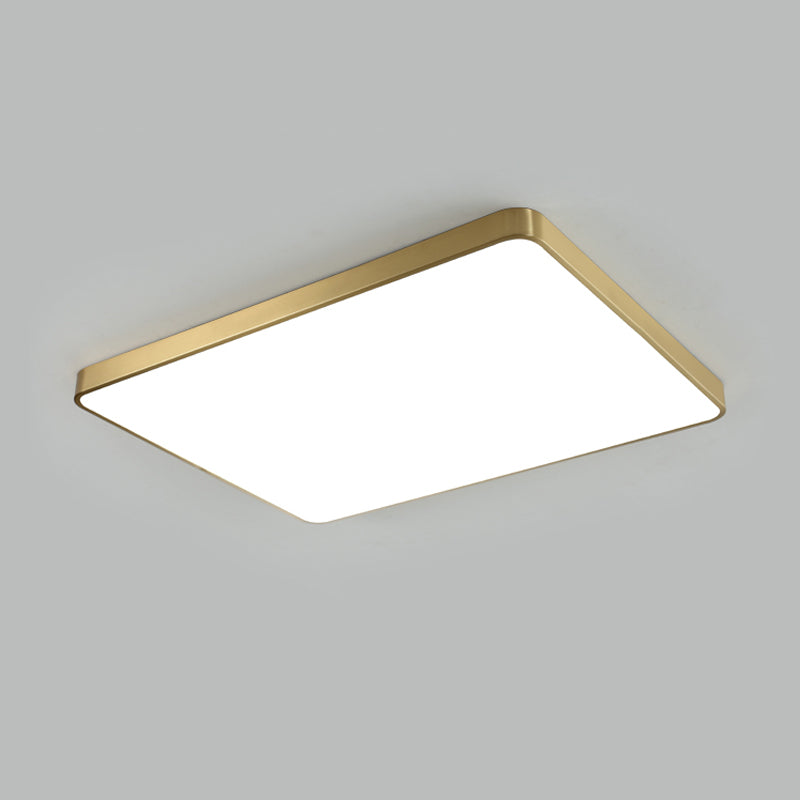 Minimalism Ceiling Light Fixture Gold Flush Mount with Metal for Living Room