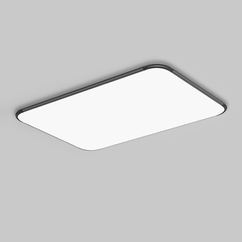 Minimalism Ceiling Light Fixture Black and White LED Flush Mount for Bedroom