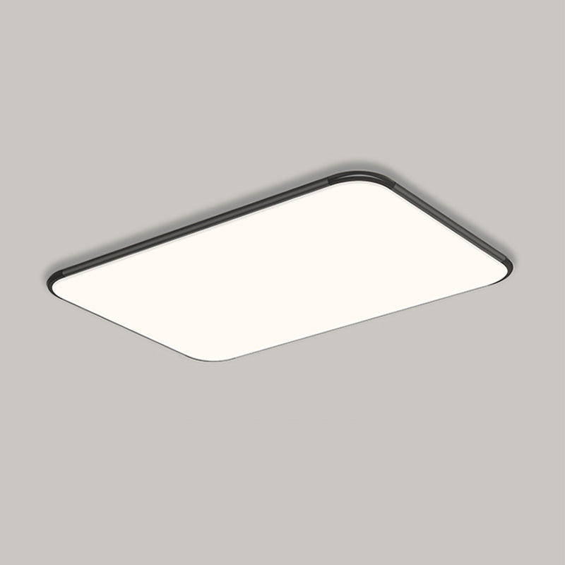 Minimalism Ceiling Light Fixture Black and White LED Flush Mount for Bedroom