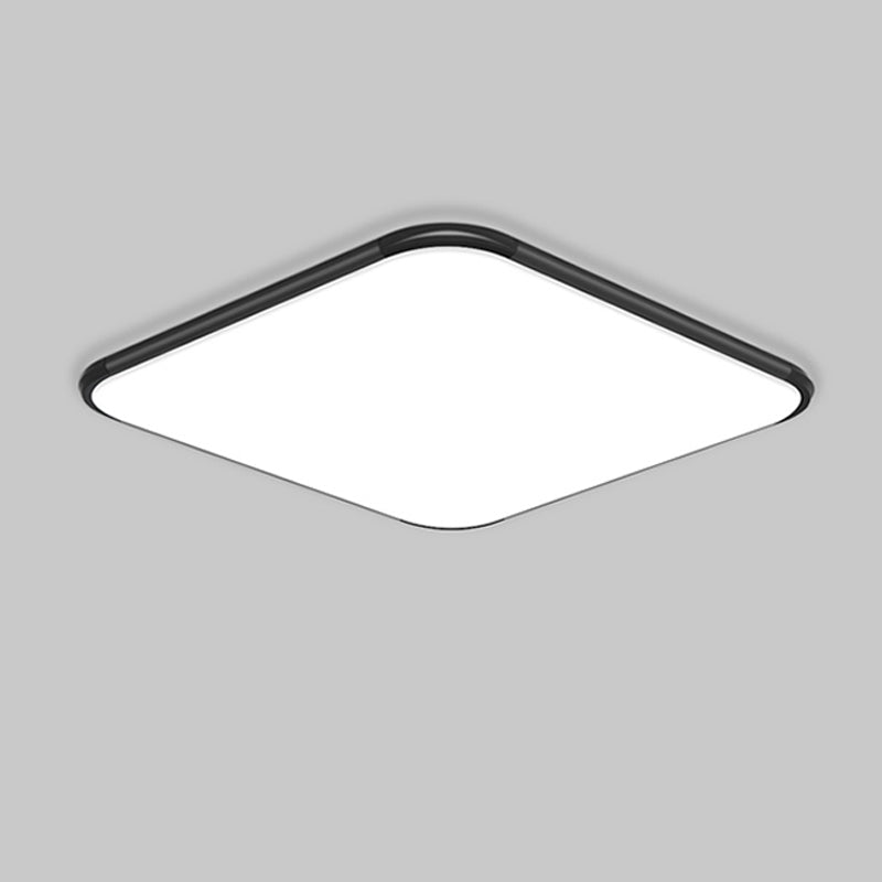 Minimalism Ceiling Light Fixture Black and White LED Flush Mount for Bedroom