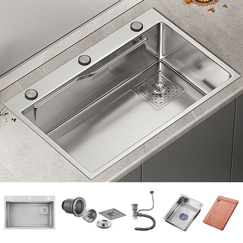 Modern Kitchen Sink Stainless Rectangular Water Purification Sink with Faucet