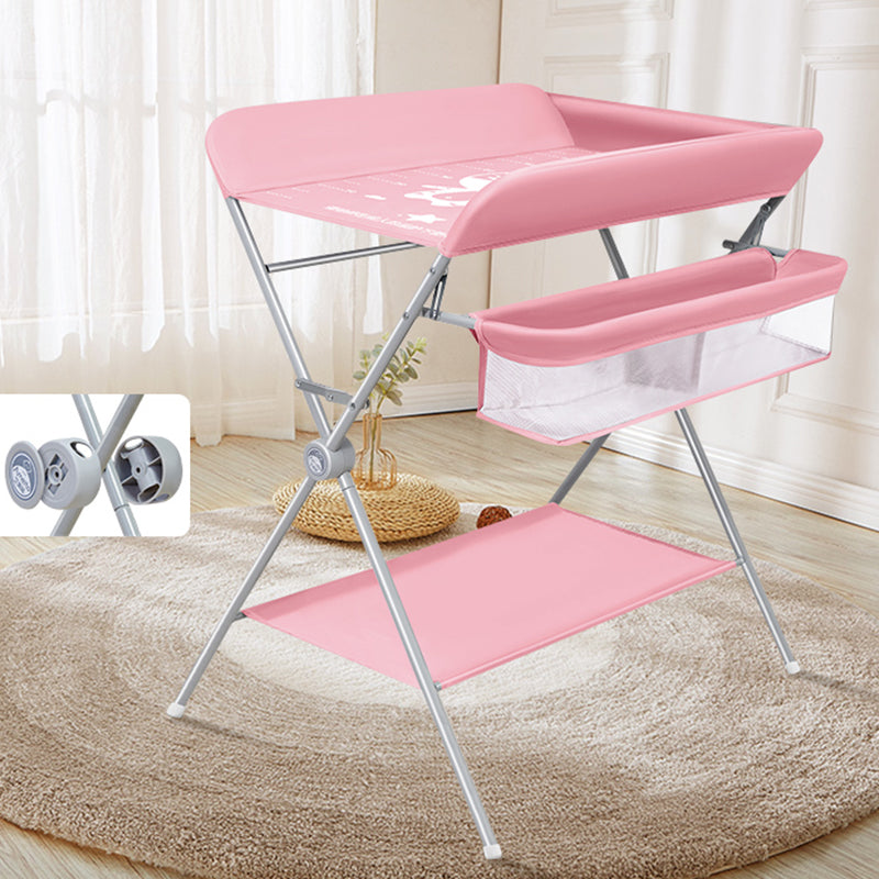 Folding Baby Changing Table Portable Changing Table with Shelf