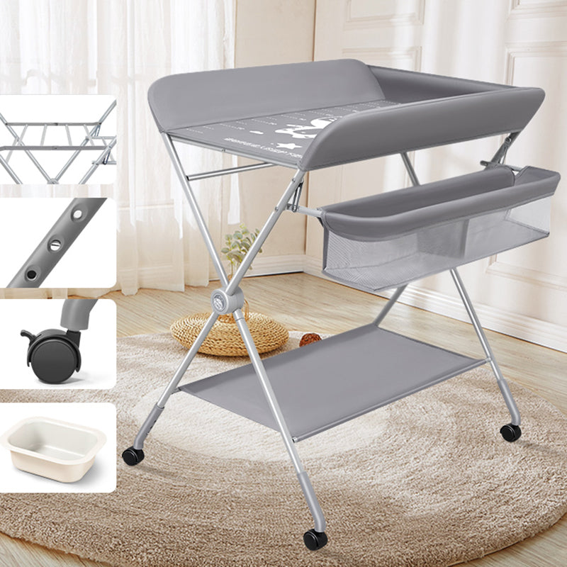 Folding Baby Changing Table Portable Changing Table with Shelf