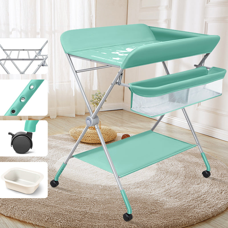 Folding Baby Changing Table Portable Changing Table with Shelf