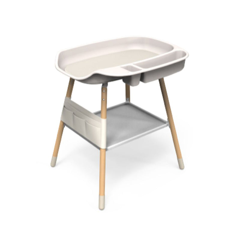 25" W Baby Changing Table with Shelf, Modern Changing Table in White