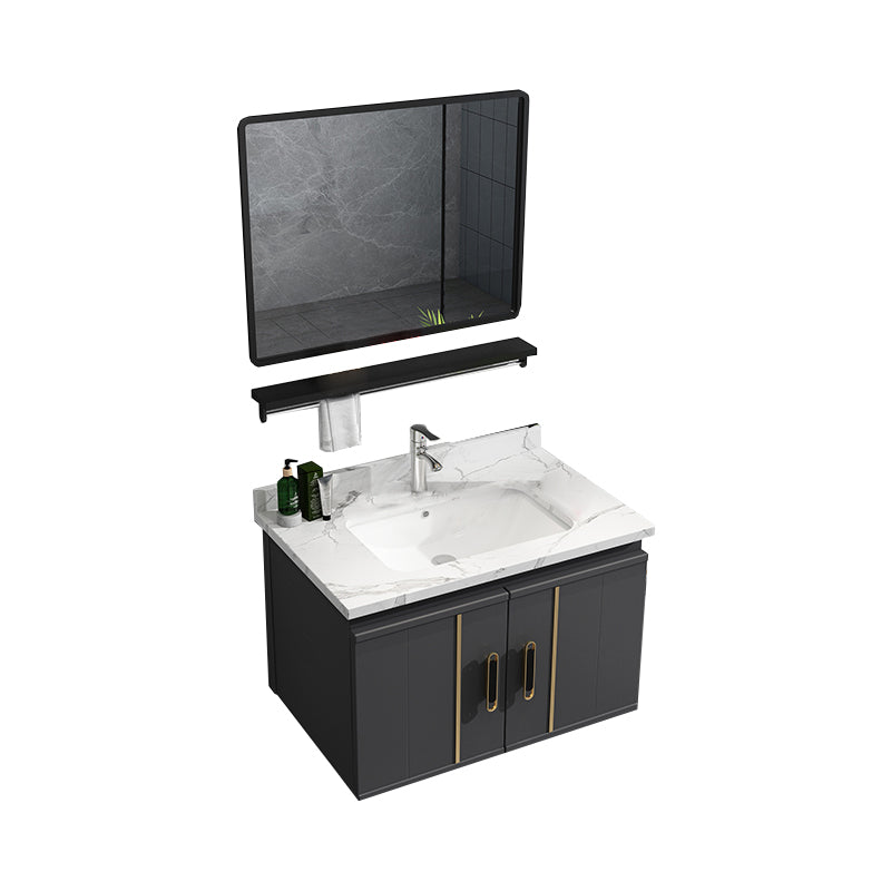 Modern Bathroom Vanity Set Wall Mount Bathroom Sink Vanity with Mirror