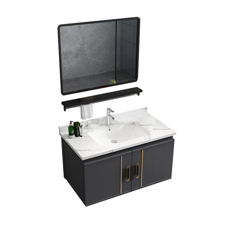 Modern Bathroom Vanity Set Wall Mount Bathroom Sink Vanity with Mirror