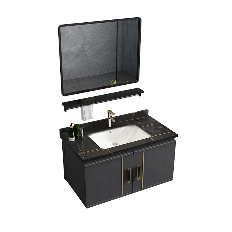 Modern Bathroom Vanity Set Wall Mount Bathroom Sink Vanity with Mirror