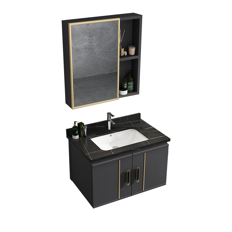 Modern Bathroom Vanity Set Wall Mount Bathroom Sink Vanity with Mirror