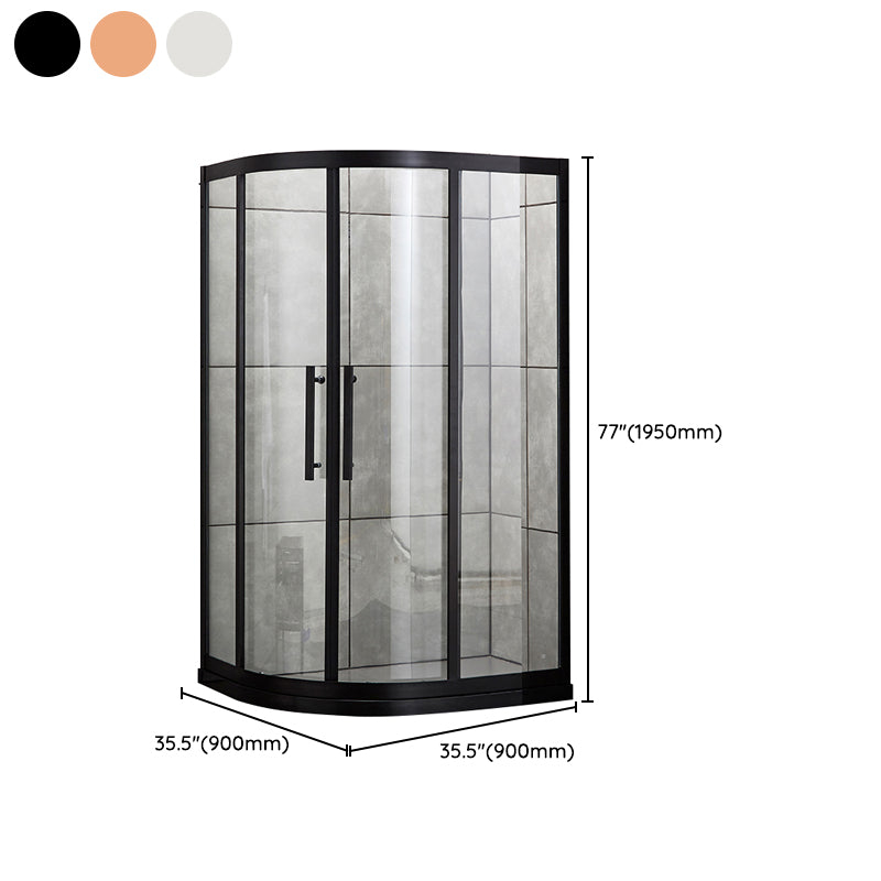 Transparent Shower Bath Door Double Sliding Tempered Shower Doors