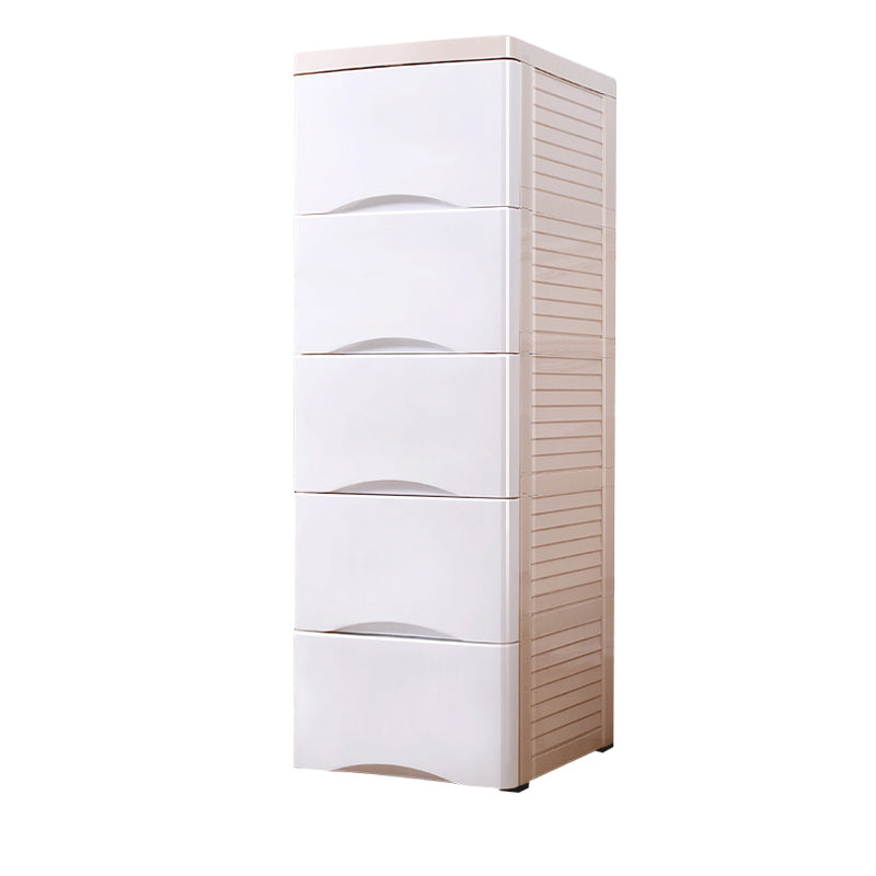 Contemporary Plastic Nursery Dresser Vertical Kids Nightstand for Room