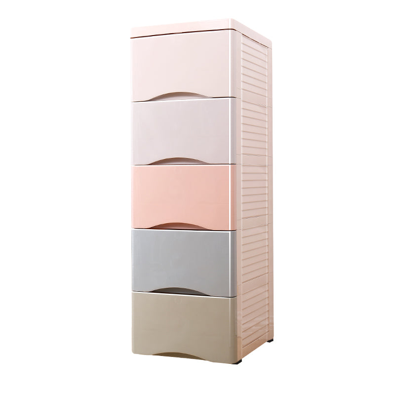 Contemporary Plastic Nursery Dresser Vertical Kids Nightstand for Room