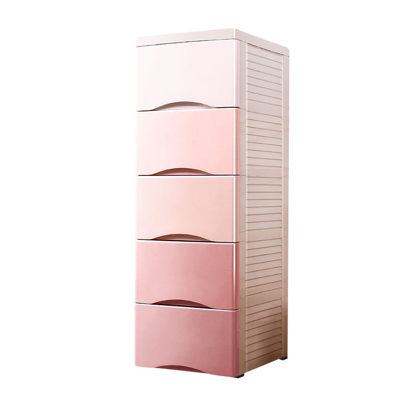 Contemporary Plastic Nursery Dresser Vertical Kids Nightstand for Room