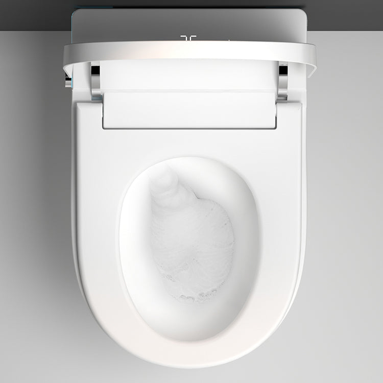 Elongated Wall Mounted Bidet Foot Sensor Wall Hung Toilet Set