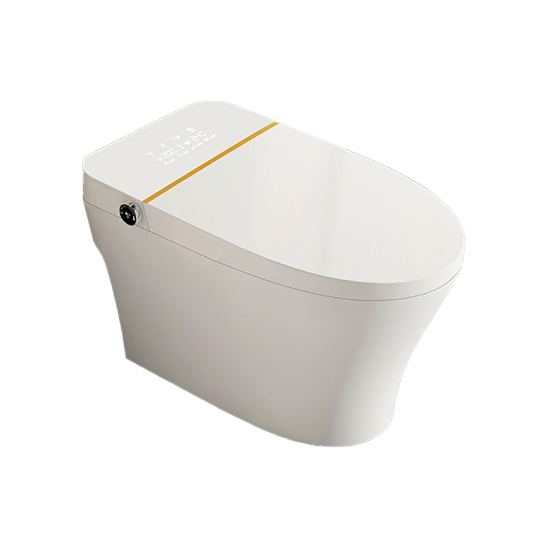 Minimalistic White Temperature Control Bidet Elongated Toilet Seat Bidet with Heated Seat