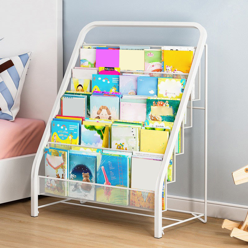 Scandinavian Children's Book Display Freestanding Shelf Bookcase Steel