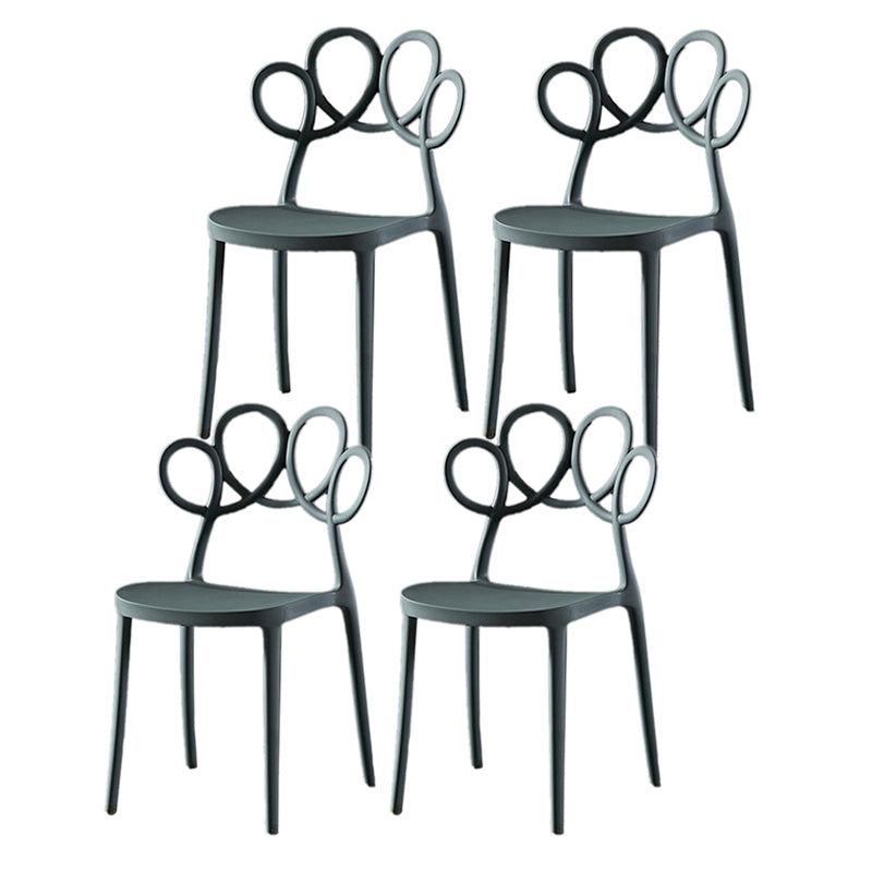 Indoor-Outdoor Chair Plastic Stacking Outdoors Dining Chairs