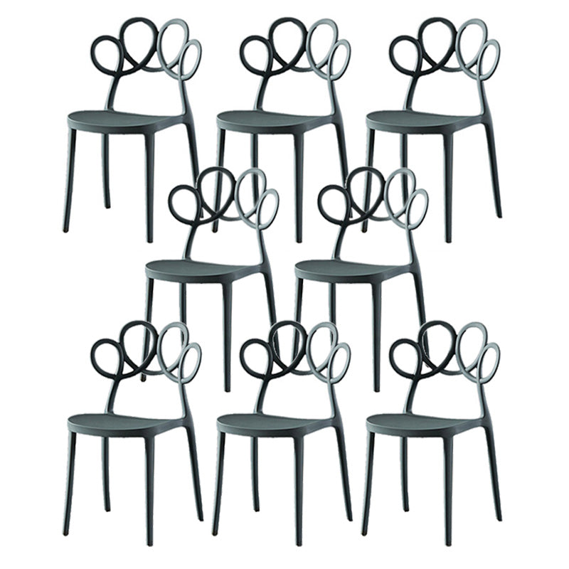 Indoor-Outdoor Chair Plastic Stacking Outdoors Dining Chairs