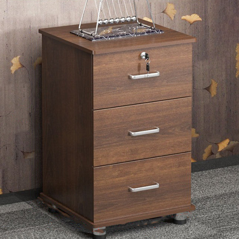 Modern Style Vertical Filing Cabinet Wood Locking Storage Filing Cabinet with Wheels