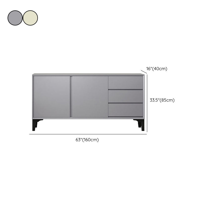 Modern 2 Doors Sideboard Wooden Buffet Table with Cabinets for Dining Room