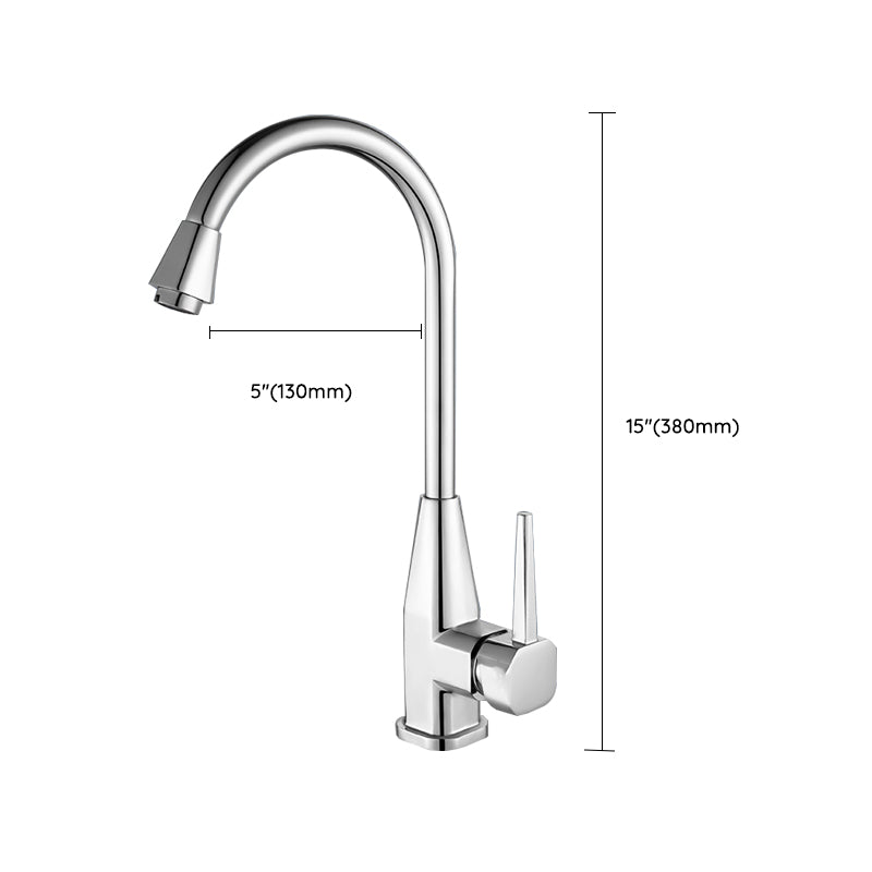 Modern Style Kitchen Faucet Copper Lever Handle Kitchen Faucet