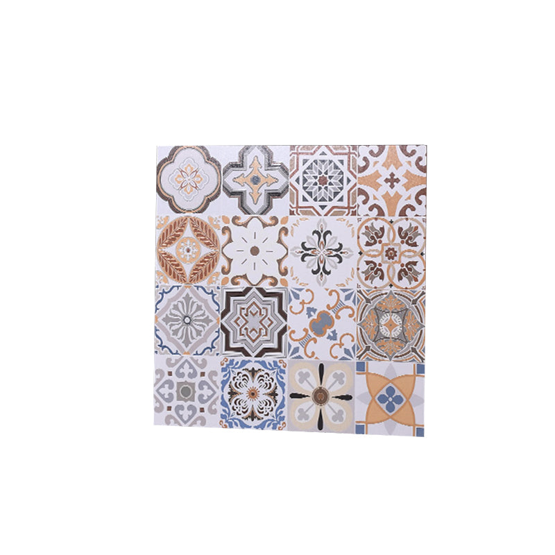 Morocco Square Tile Flower Pattern Singular Tile for Bathroom