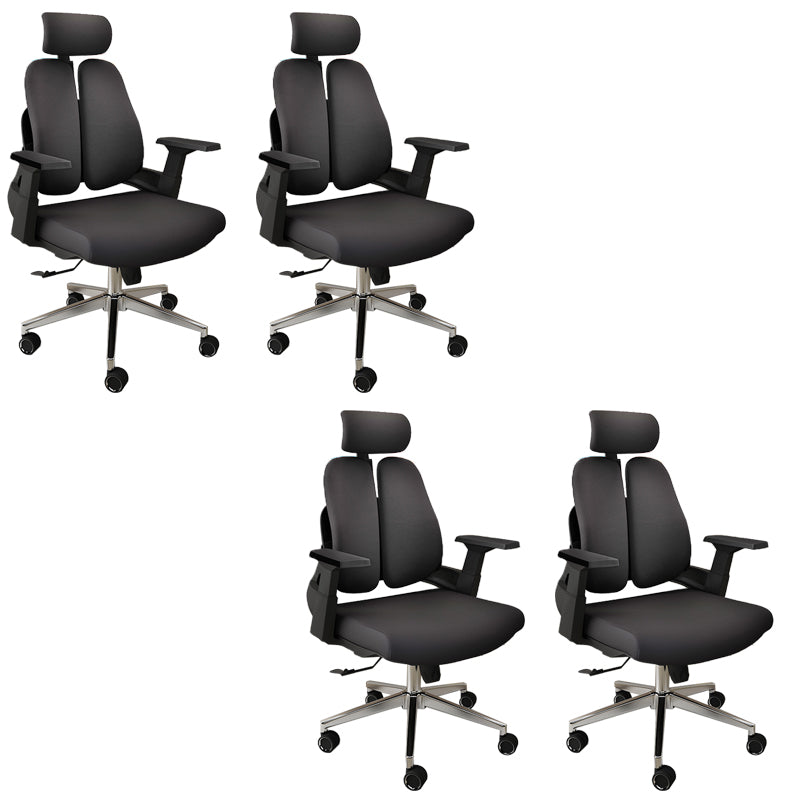 Arms Included Desk Chair Modern Adjustable Seat Height Swivel Chair with Wheels