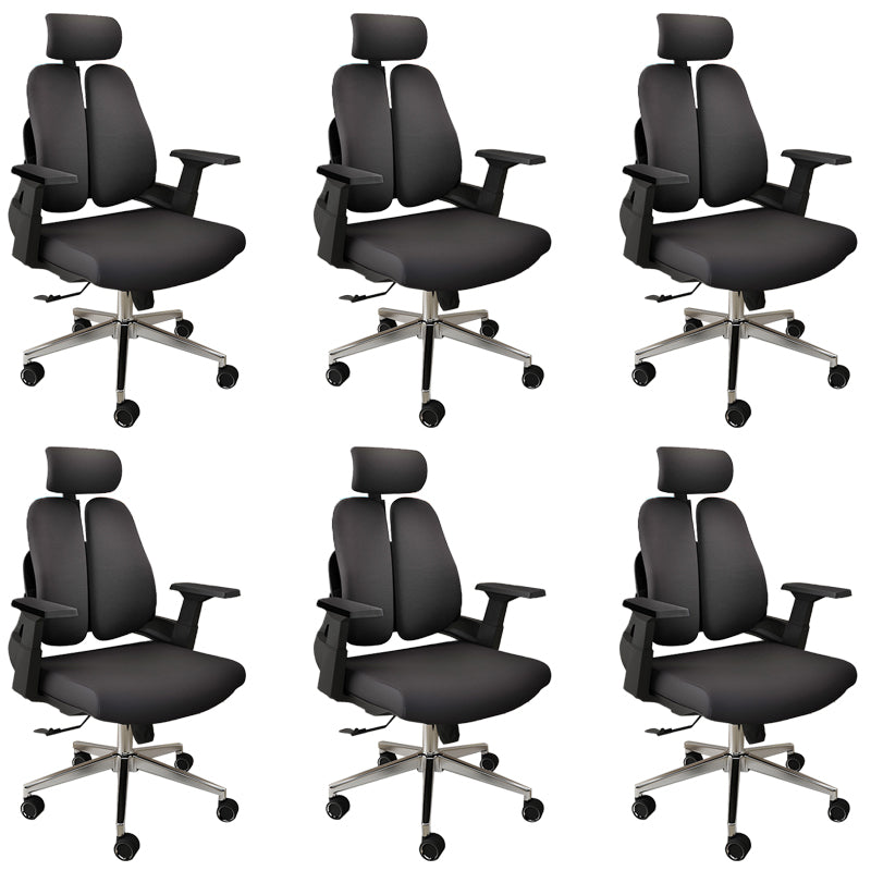 Arms Included Desk Chair Modern Adjustable Seat Height Swivel Chair with Wheels