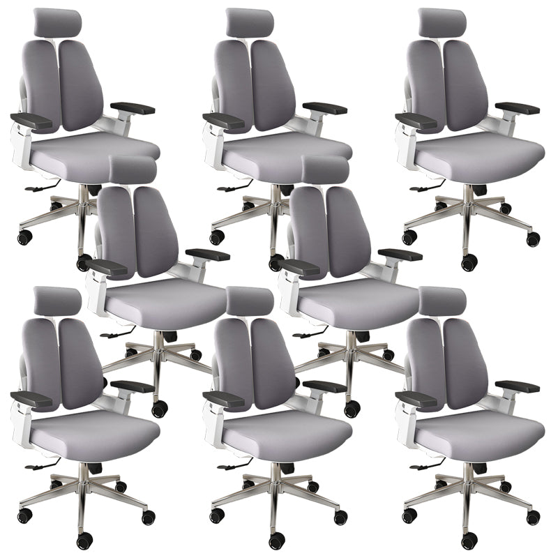 Arms Included Desk Chair Modern Adjustable Seat Height Swivel Chair with Wheels