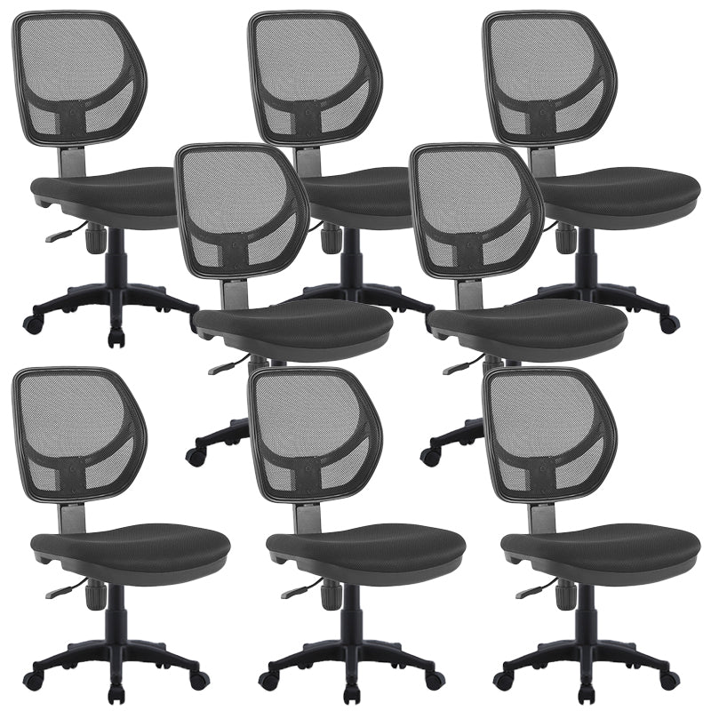 Modern No Arm Task Chair Wheels Included Conference Chair for Office