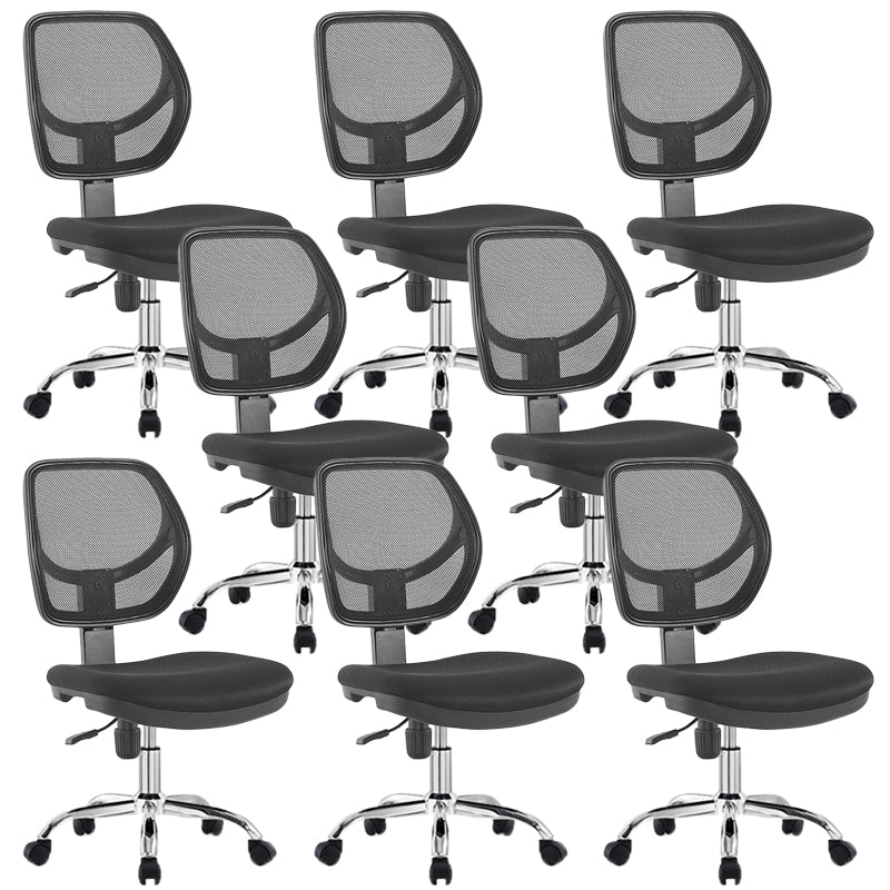 Modern No Arm Task Chair Wheels Included Conference Chair for Office