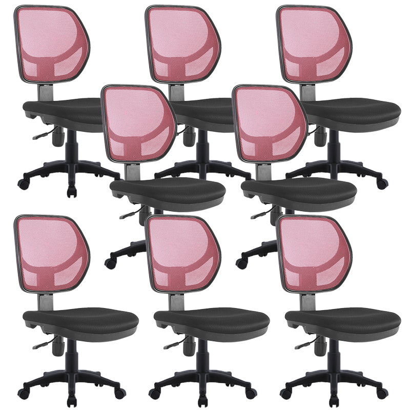 Modern No Arm Task Chair Wheels Included Conference Chair for Office